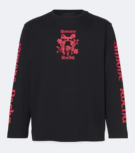 Camiseta de jersey de algodón estampada - Simone Rocha - Modalova