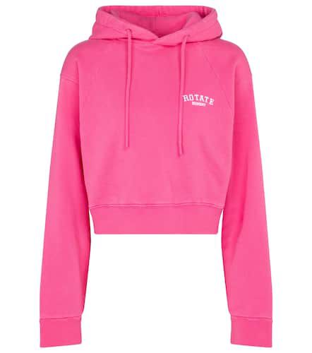 Rotate Viola cropped cotton hoodie - Rotate - Modalova