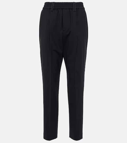 High-rise wool-blend pants - Brunello Cucinelli - Modalova