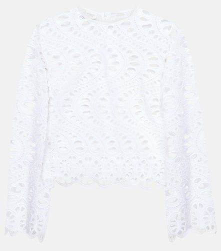 Broderie anglaise cotton top - Giambattista Valli - Modalova