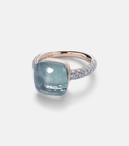 Nudo 18kt gold ring with topaz and diamonds - Pomellato - Modalova