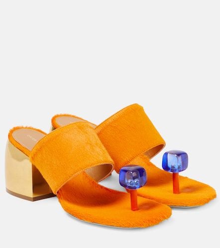 Embellished calf hair mules - Dries Van Noten - Modalova