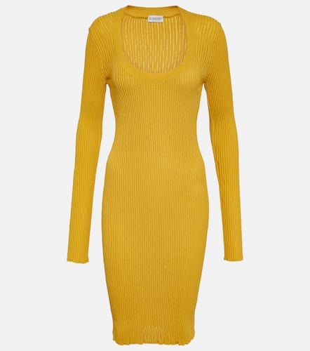 Ribbed-knit wool-blend midi dress - Burberry - Modalova