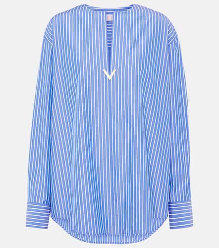 VGold striped cotton poplin blouse - Valentino - Modalova