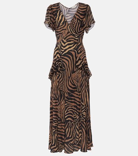 Vestido midi Evie de seda estampado - Rixo - Modalova