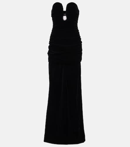 Ruched velvet bustier gown - Carolina Herrera - Modalova