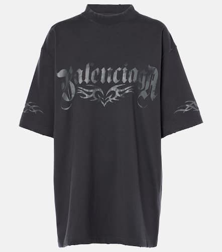 Camiseta oversized de algodón con logo - Balenciaga - Modalova