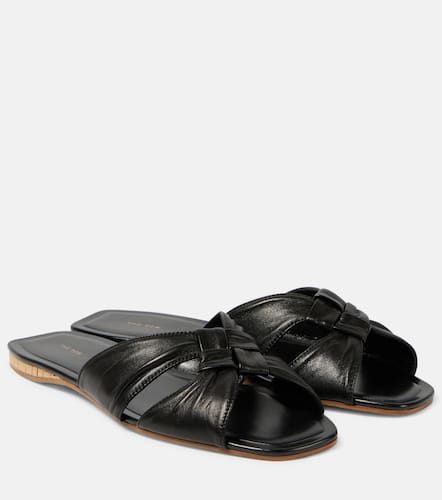 The Row Soft Knot leather slides - The Row - Modalova