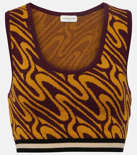 Crop top de jacquard - Dries Van Noten - Modalova
