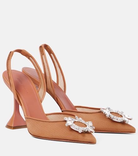 Pumps slingback Begum 95 in mesh - Amina Muaddi - Modalova