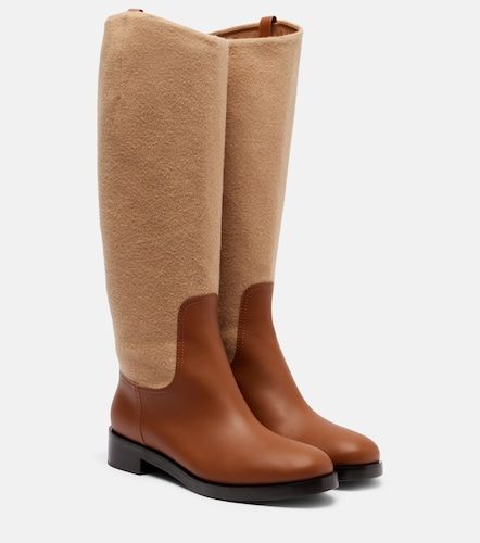 Botas altas Cavaliere de piel y lana - Max Mara - Modalova