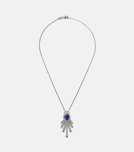 Reign Supreme 18kt white gold necklace with diamonds and sapphire - Yeprem - Modalova