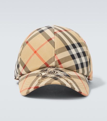Gorra Check de sarga - Burberry - Modalova
