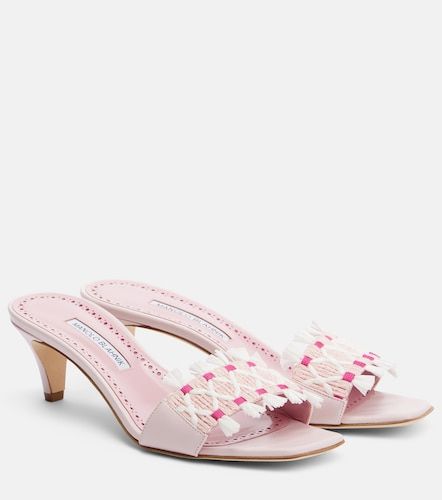Mules More de piel bordada - Manolo Blahnik - Modalova