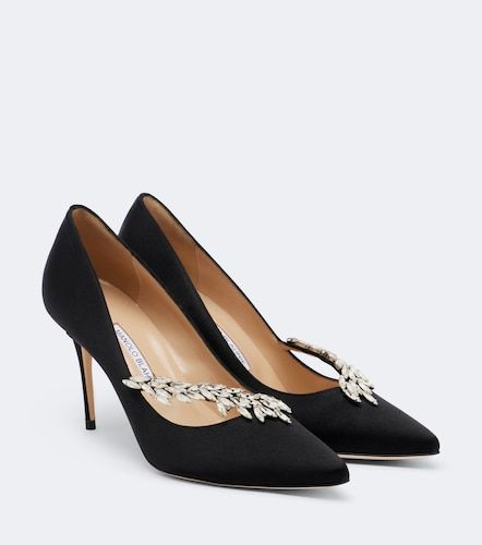 Nadira embellished satin pumps - Manolo Blahnik - Modalova