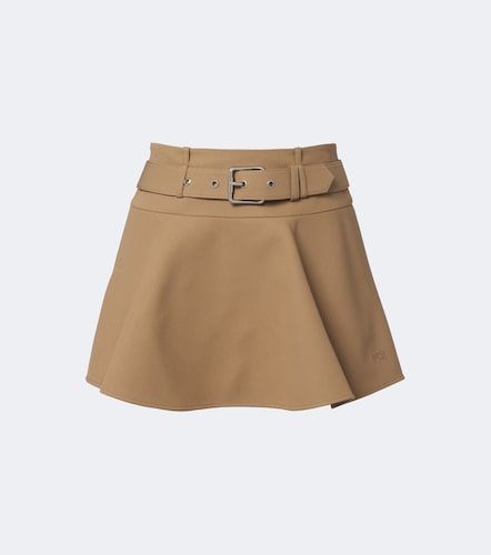 Double L belted cotton miniskirt - Loewe - Modalova