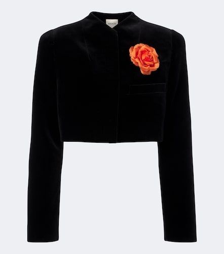 Verzierte Cropped Jacke Samo aus Samt - Khaite - Modalova