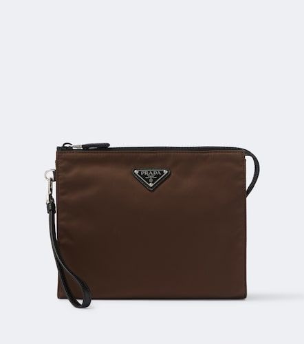 Prada Pouch Re-Nylon con piel - Prada - Modalova
