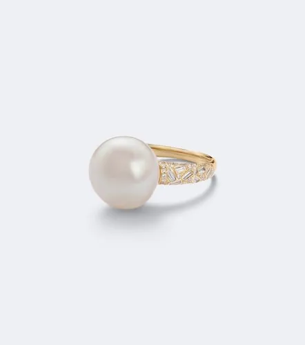 Anello in 18kt con perla e diamanti - Suzanne Kalan - Modalova