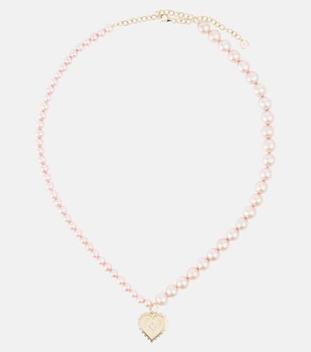 Kt gold necklace with pearls - Sydney Evan - Modalova