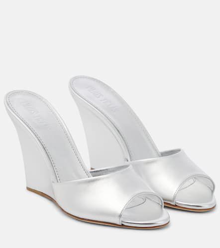 Wanda metallic leather wedge mules - Paris Texas - Modalova