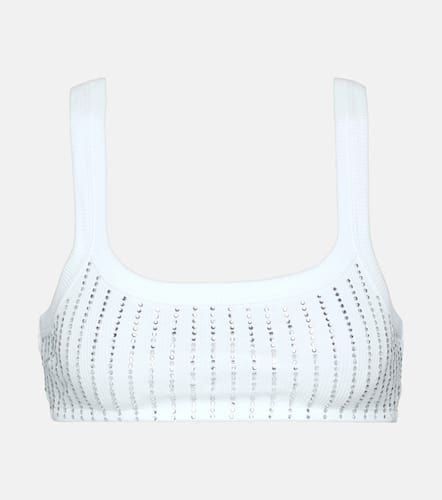 Crystal-embellished cotton top - The Attico - Modalova