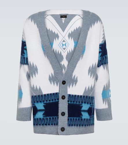 Icon jacquard virgin wool cardigan - Alanui - Modalova