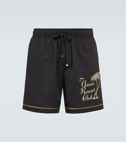 Resort Club embroidered cotton shorts - Amiri - Modalova