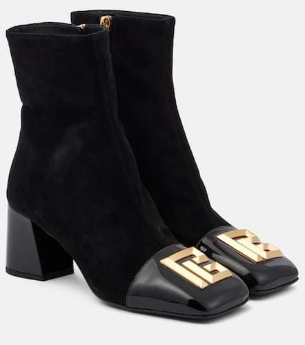 Edna suede and patent leather ankle boots - Balmain - Modalova