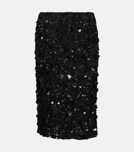 Floral-appliquÃ© sequined pencil skirt - Dolce&Gabbana - Modalova