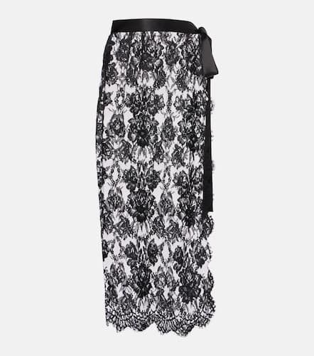 Cotton and silk-blend lace midi skirt - Dolce&Gabbana - Modalova