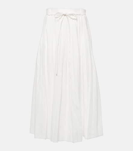 PlissÃ© linen and cotton-blend midi skirt - Joseph - Modalova