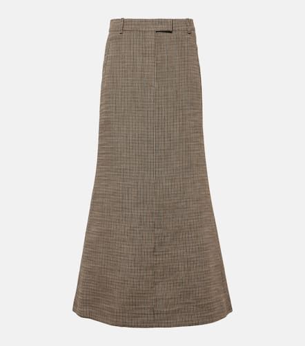 Checked linen-blend maxi skirt - Acne Studios - Modalova