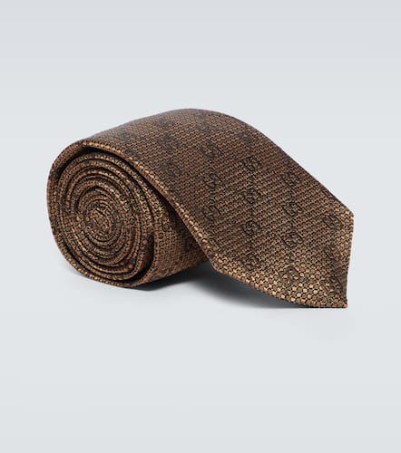 Corbata de seda con GG en jacquard - Gucci - Modalova