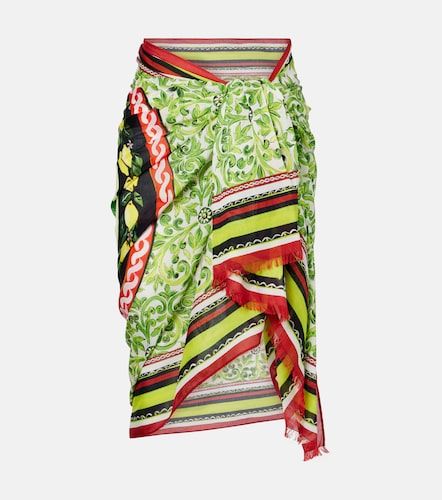 Pareo de algodón estampado - Dolce&Gabbana - Modalova