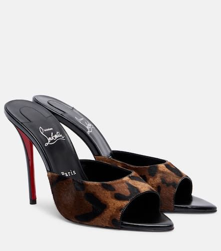 Miss Z 100 leopard-print calf hair mules - Christian Louboutin - Modalova