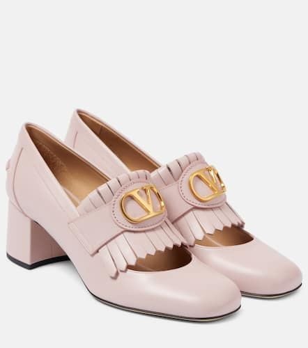 VLogo Signature 55 leather loafer pumps - Valentino Garavani - Modalova