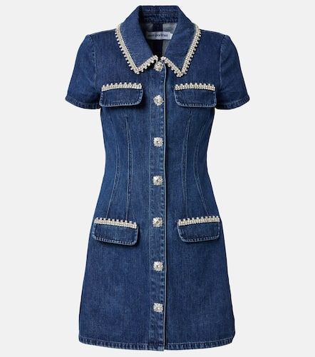 Crystal-embellished denim minidress - Self-Portrait - Modalova