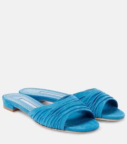 Sandalen Piruaflat 10 aus Veloursleder - Manolo Blahnik - Modalova