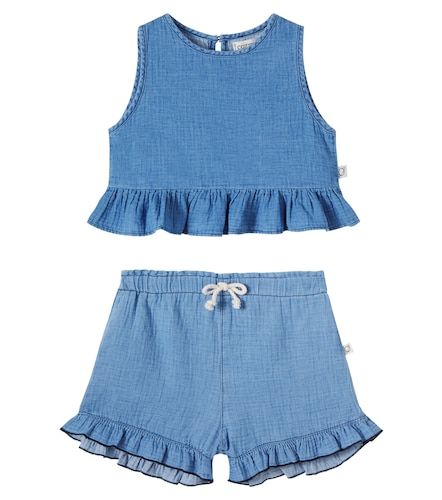 Set Blair de top y shorts de chambray de algodón - Cozmo - Modalova
