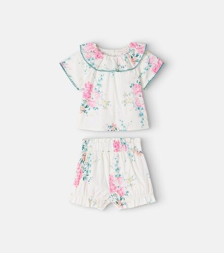 Bebé - set de top y shorts de algodón floral - C'era Una Volta - Modalova