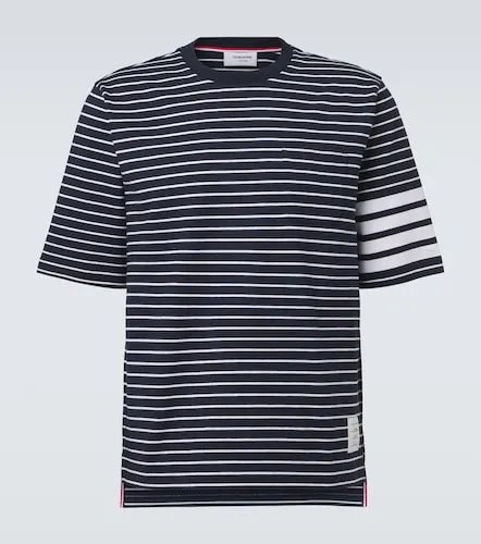 Camiseta 4-Bar de algodón a rayas - Thom Browne - Modalova