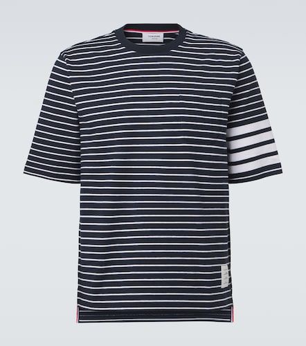 Camiseta 4-Bar de algodón a rayas - Thom Browne - Modalova