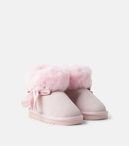 Monnalisa Botas de ante con lazo - Monnalisa - Modalova
