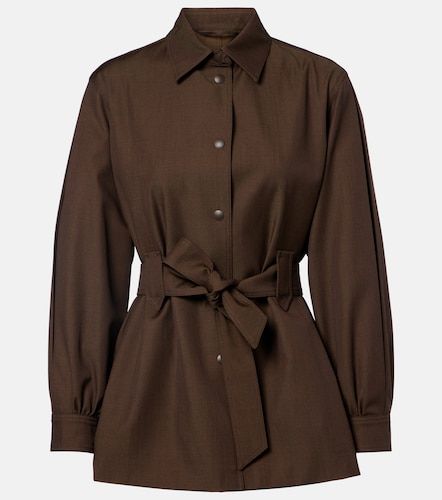 Blazer de lana virgen con cinturón - Max Mara - Modalova
