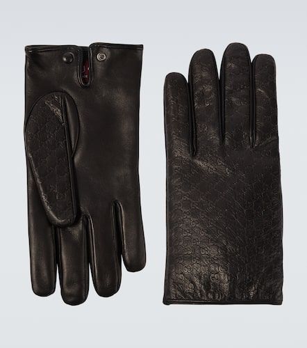 Gucci GG leather gloves - Gucci - Modalova