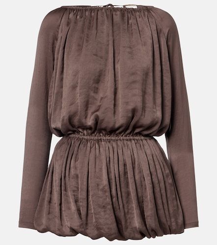 Draped taffeta minidress - Saint Laurent - Modalova