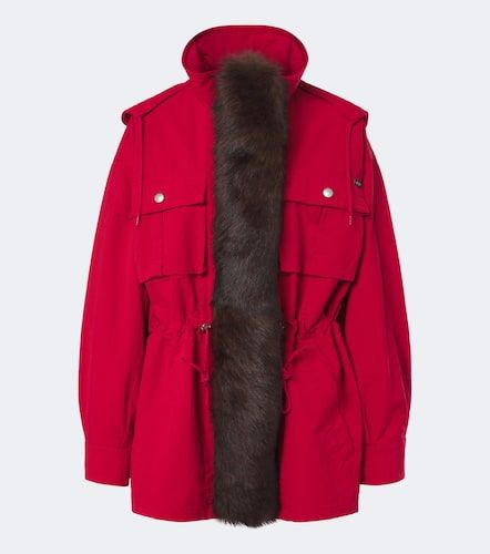 Parka aus Re-Nylon mit Shearling - Prada - Modalova