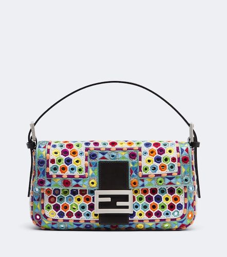Bestickte Schultertasche Baguette Small - Fendi - Modalova