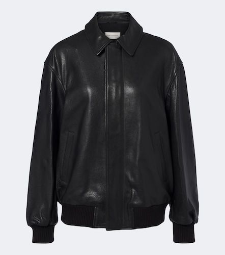 Toyen leather blouson jacket - Nour Hammour - Modalova